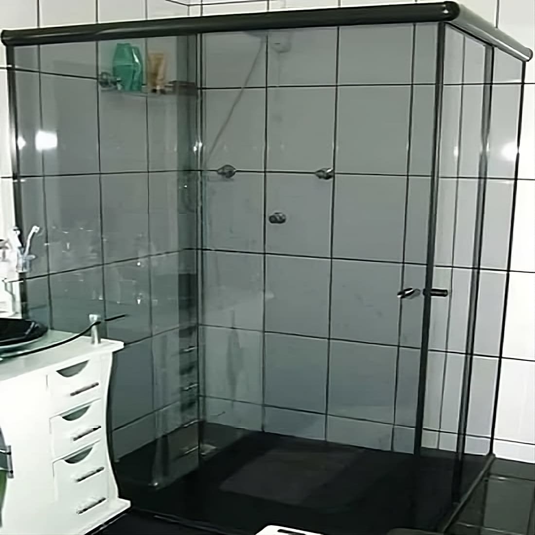 Box para banheiro fumê de canto